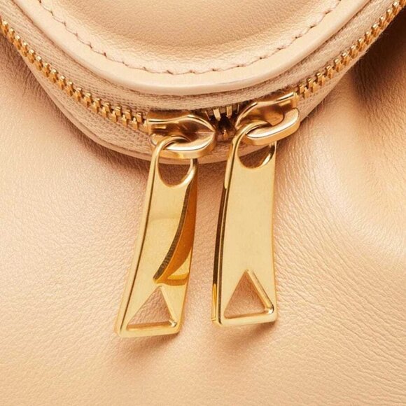 Bottega Veneta Beige Smooth Nappa Leather Beak Flap Bag - Picture 3 of 12